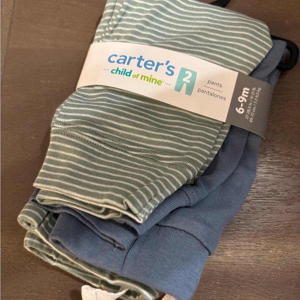 Carter's Child of Mine Baby Pants 2 pr Set Sz 6-9M